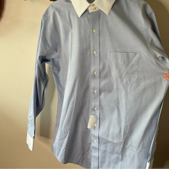 NWT brooks brothers blue dress shirt - Picture 2 of 8